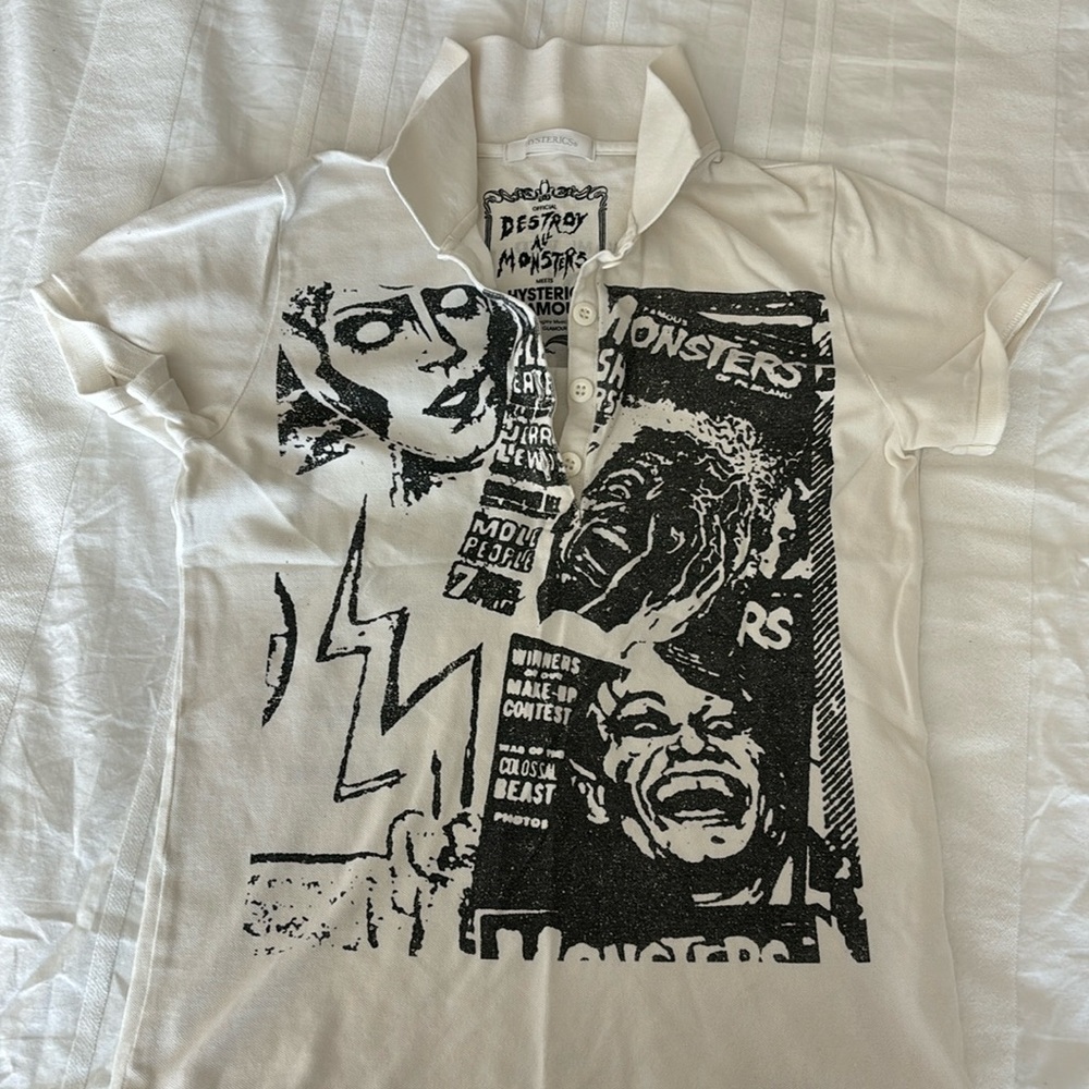 Hysterics graphic punk polo top